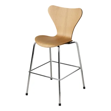 Silla 3177 Series 7 Junior cromo - Lacquered oak veneer - Fritz Hansen
