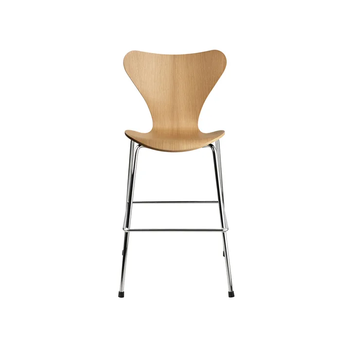 Silla 3177 Series 7 Junior cromo - Lacquered oak veneer - Fritz Hansen