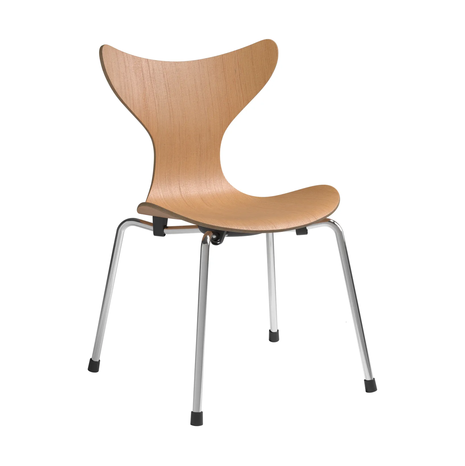 Silla infantil Liljan, Oregon pine-cromo Fritz Hansen