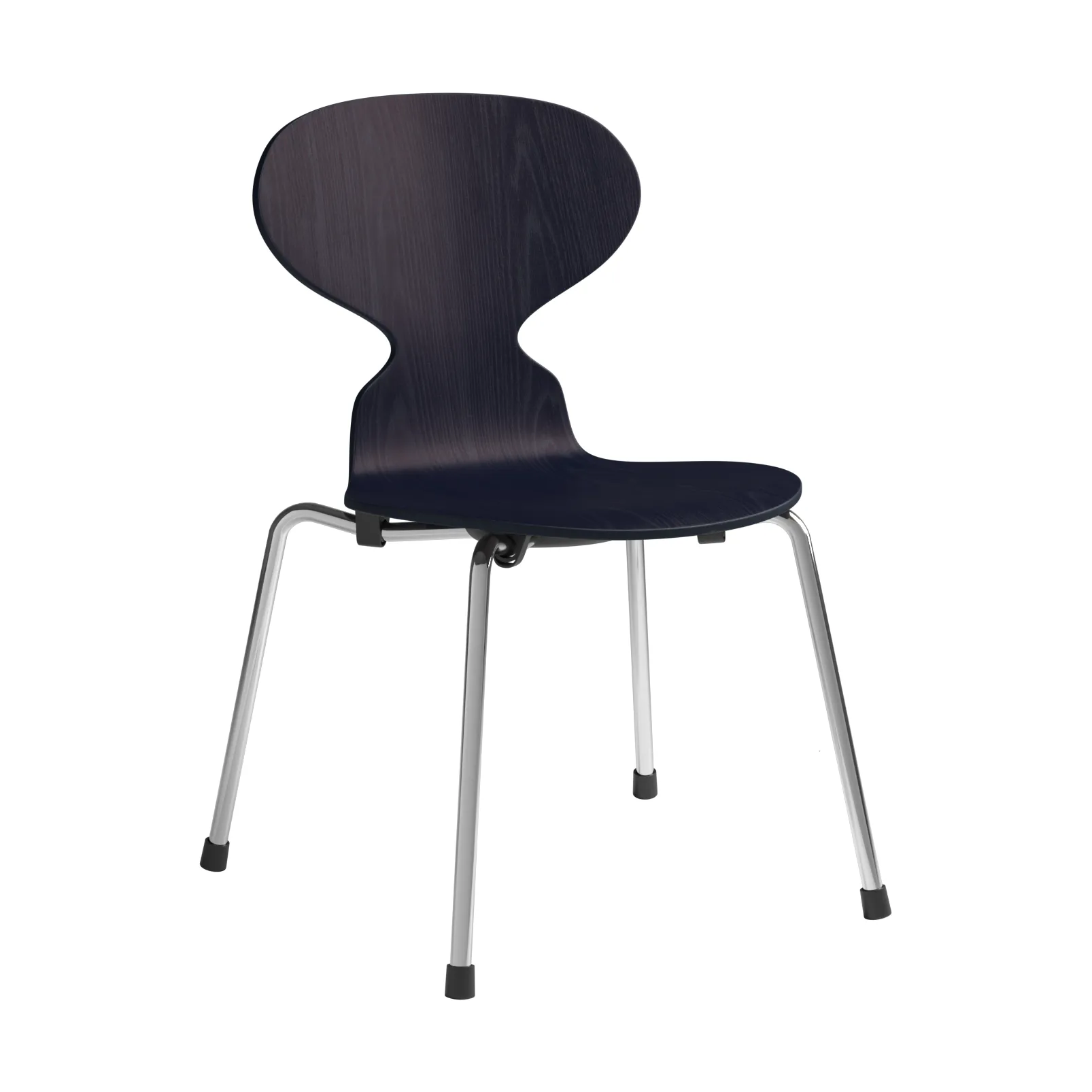 Silla infantil Myran, Midnight blue fresno pintado-cromo Fritz Hansen
