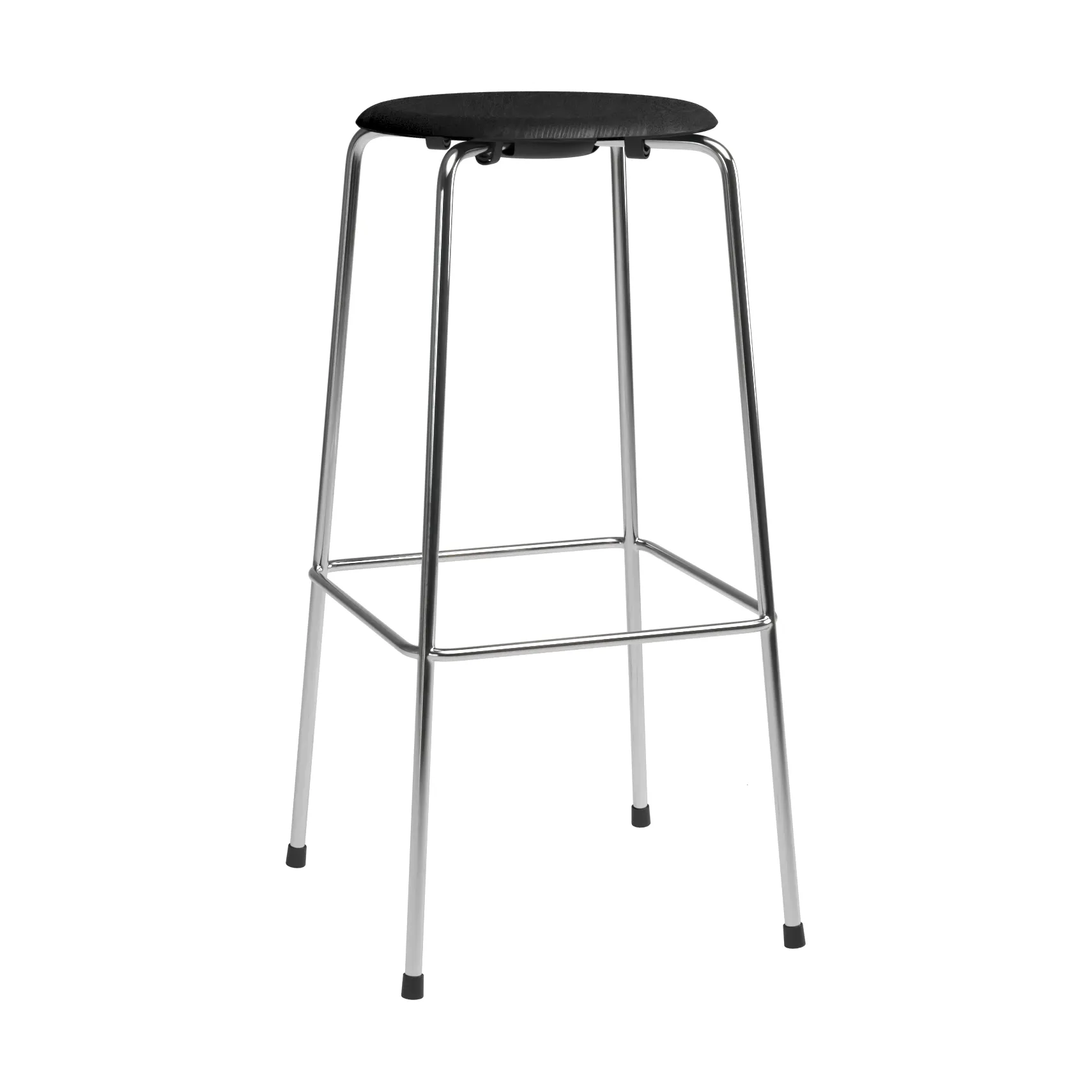 Taburete de bar High Dot, Ceniza negra-cromo Fritz Hansen