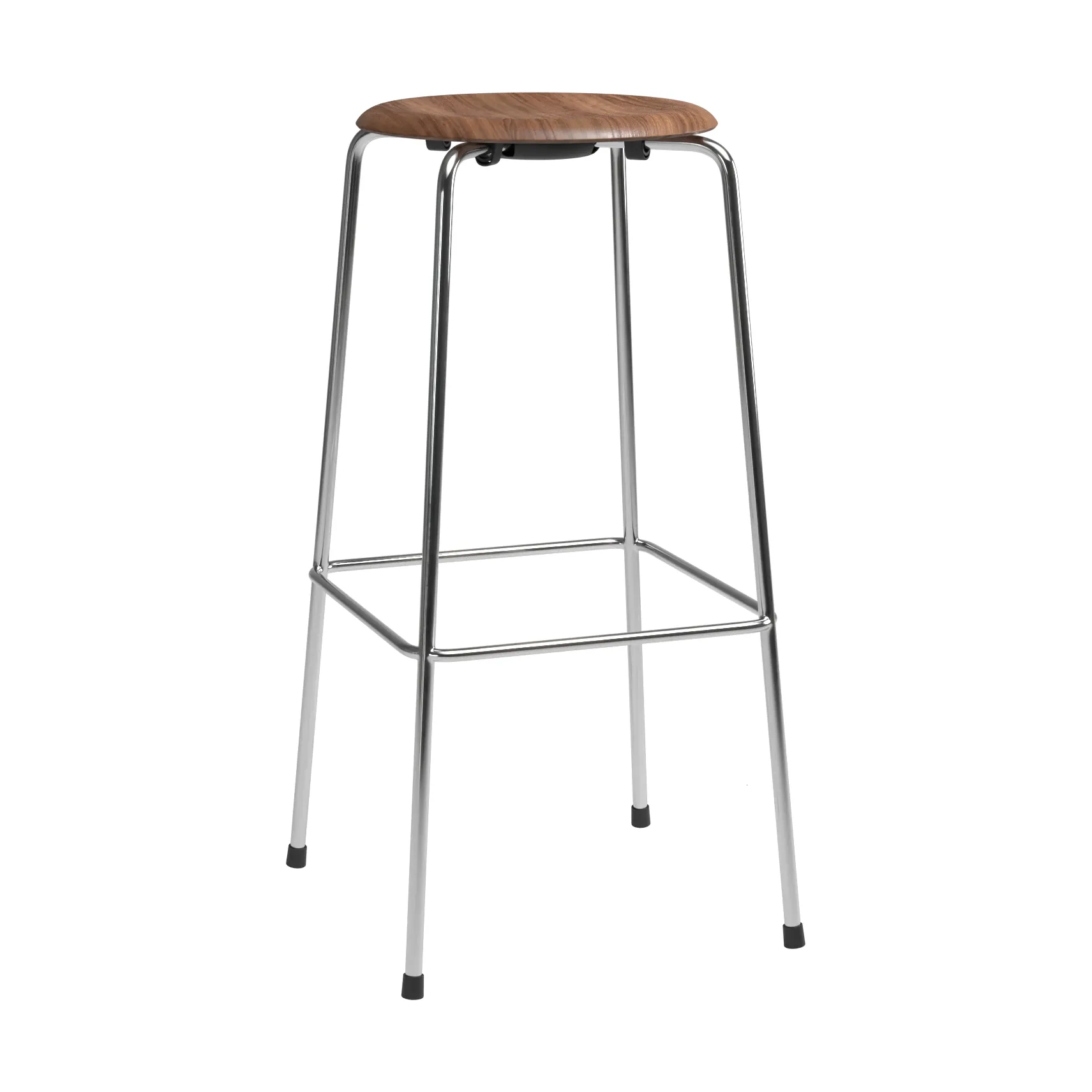Taburete de bar High Dot, Nogal-cromo Fritz Hansen