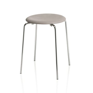 Taburete Dot cuero - Lava grey-chrome - Fritz Hansen