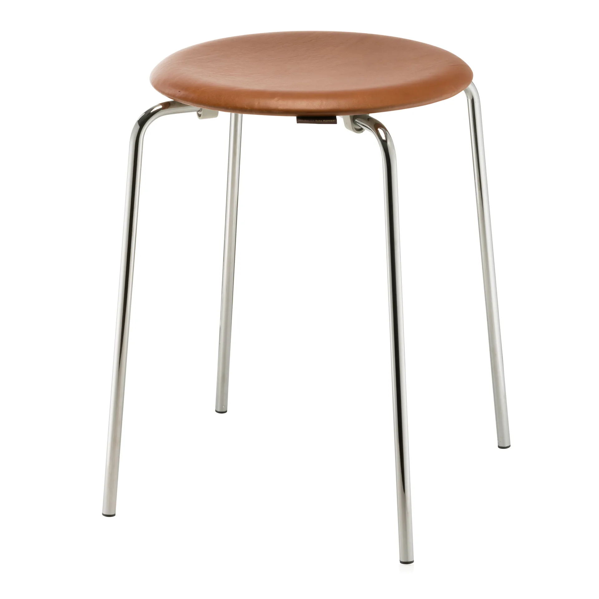 Taburete Dot cuero, Nogal Fritz Hansen