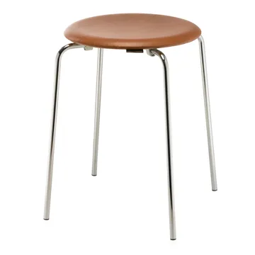 Taburete Dot cuero - Wild leather walnut - Fritz Hansen
