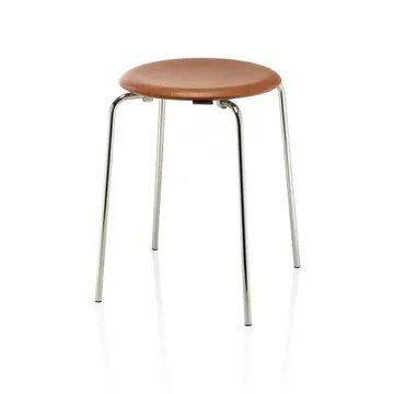 Taburete Dot cuero - Wild leather walnut - Fritz Hansen