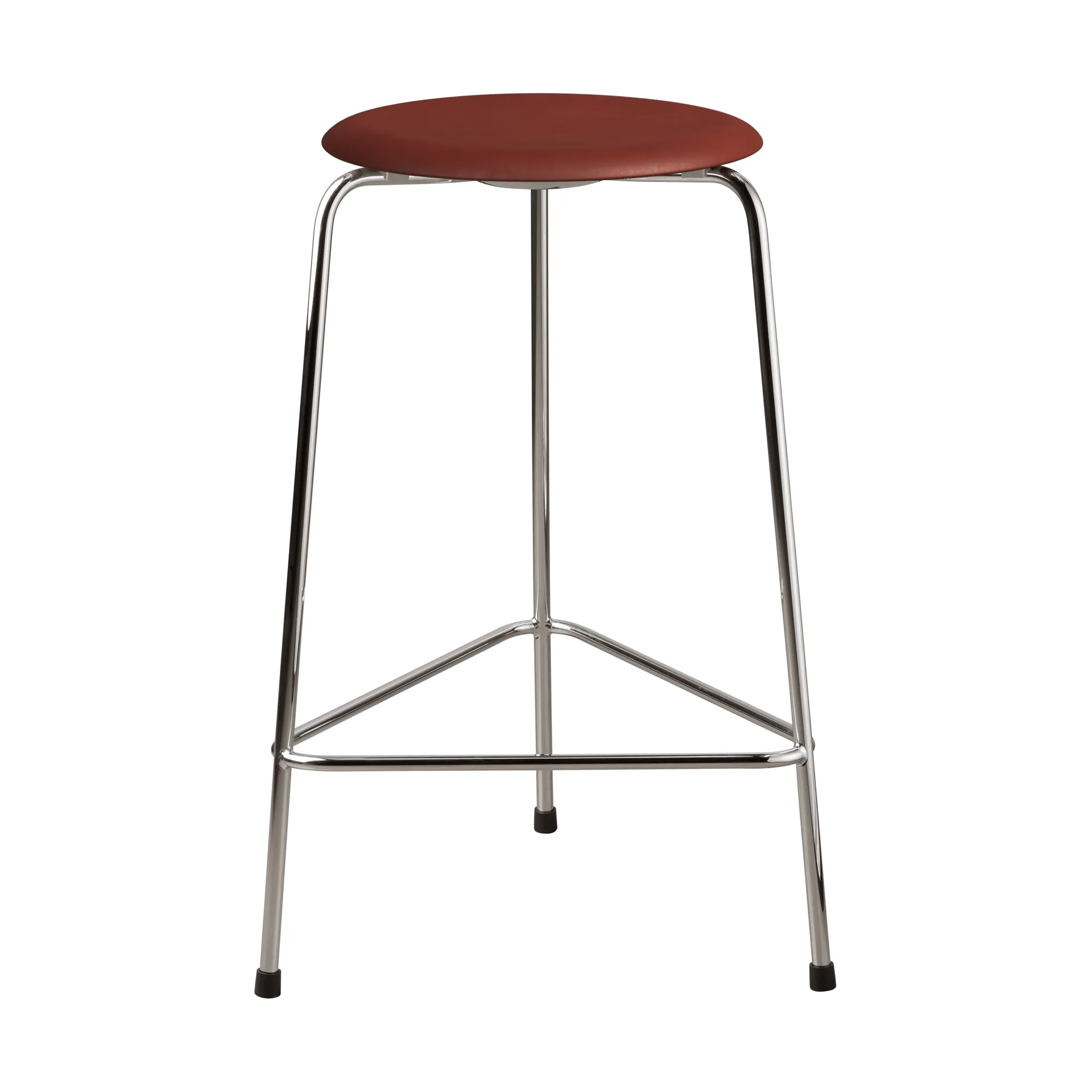Taburete High Dot cuero, Chestnut Fritz Hansen