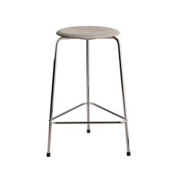 Taburete High Dot cuero - Lava grey-chrome - Fritz Hansen