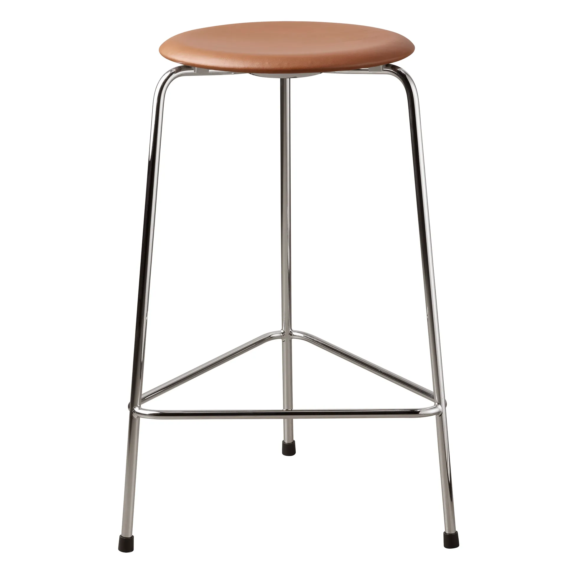 Taburete High Dot cuero, Walnut Fritz Hansen