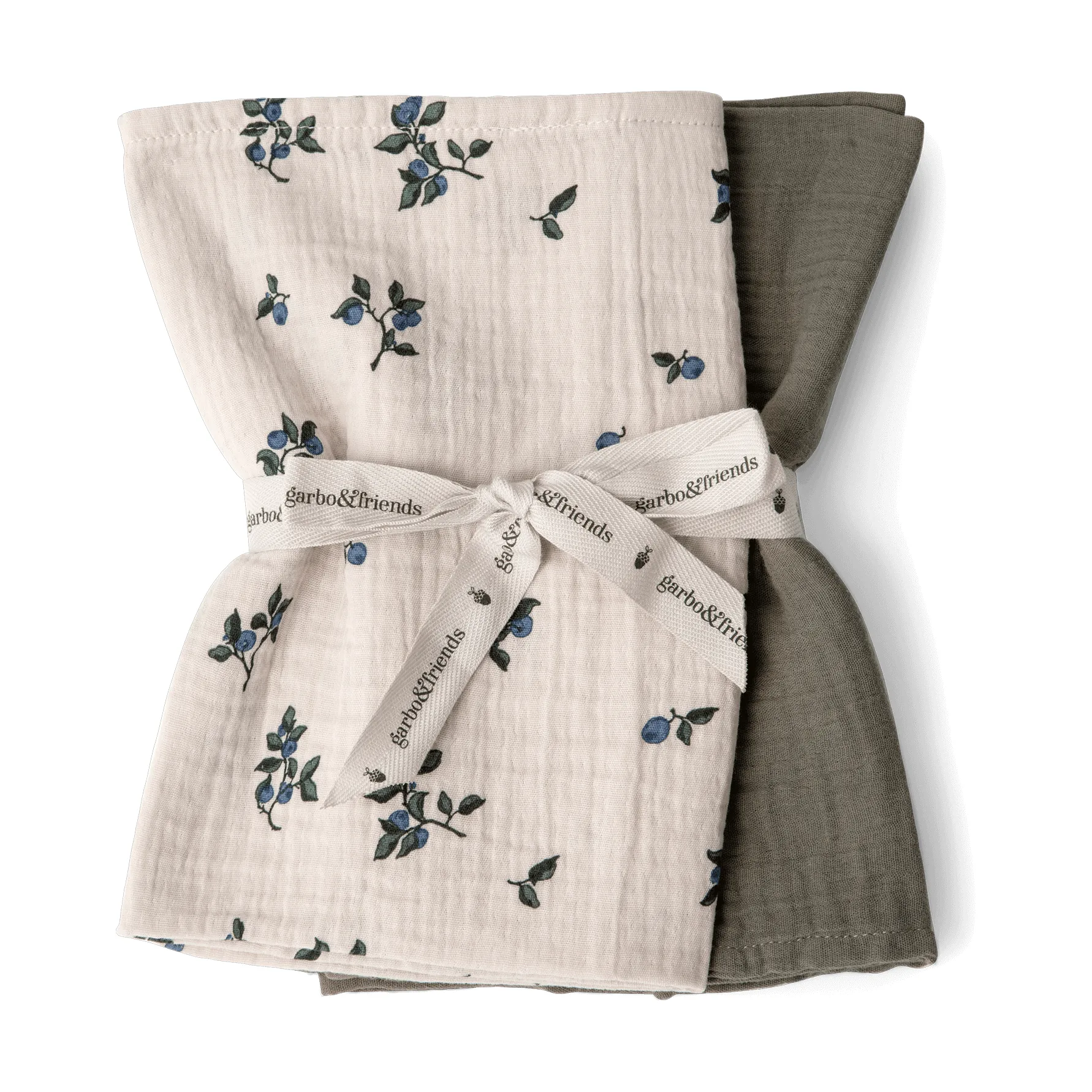 2 mantas pequeñas Blueberry Muslin, 60x60 cm Garbo&Friends
