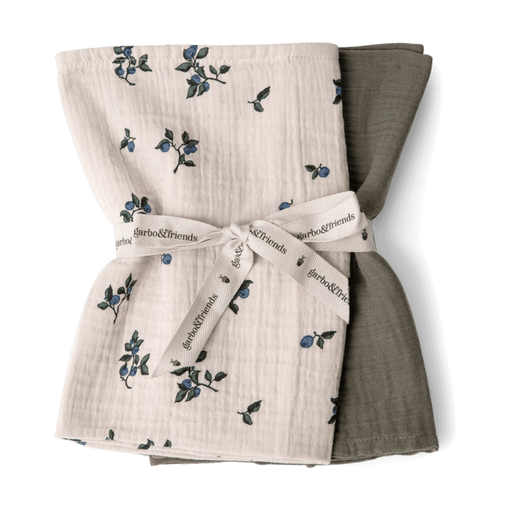 2 mantas pequeñas Blueberry Muslin - 60x60 cm - Garbo&Friends