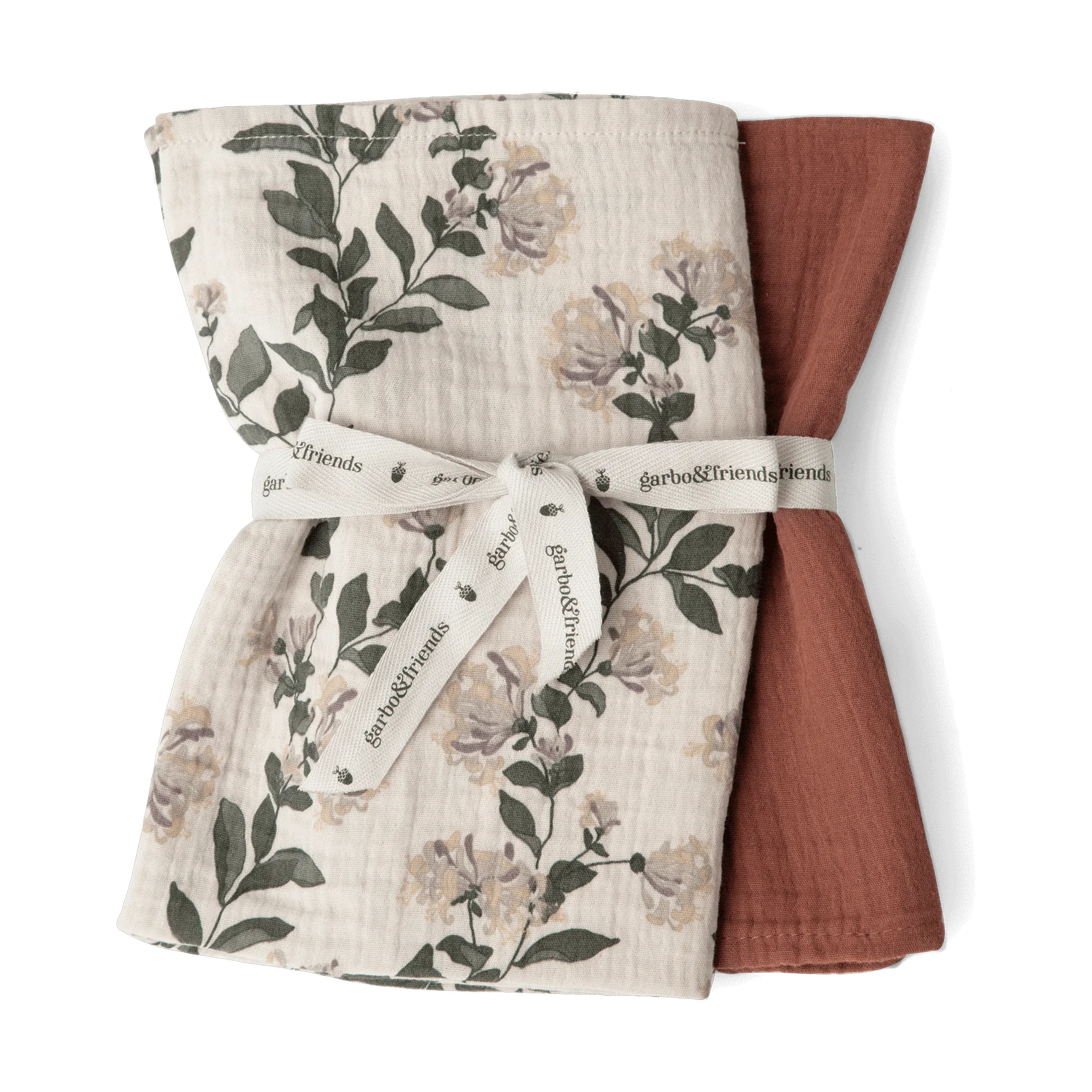 2 mantas pequeñas Honeysuckle Muslin, 60x60 cm Garbo&Friends