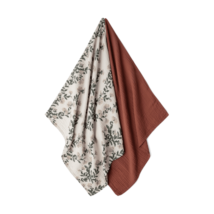 2 mantas pequeñas Honeysuckle Muslin, 60x60 cm Garbo&Friends