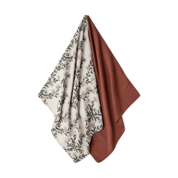 2 mantas pequeñas Honeysuckle Muslin - 60x60 cm - Garbo&Friends