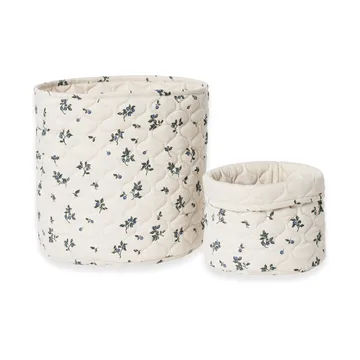 Blueberry Satin cesta acolchada 2 piezas - 20xØ20 cm + 30xØ30 cm - Garbo&Friends