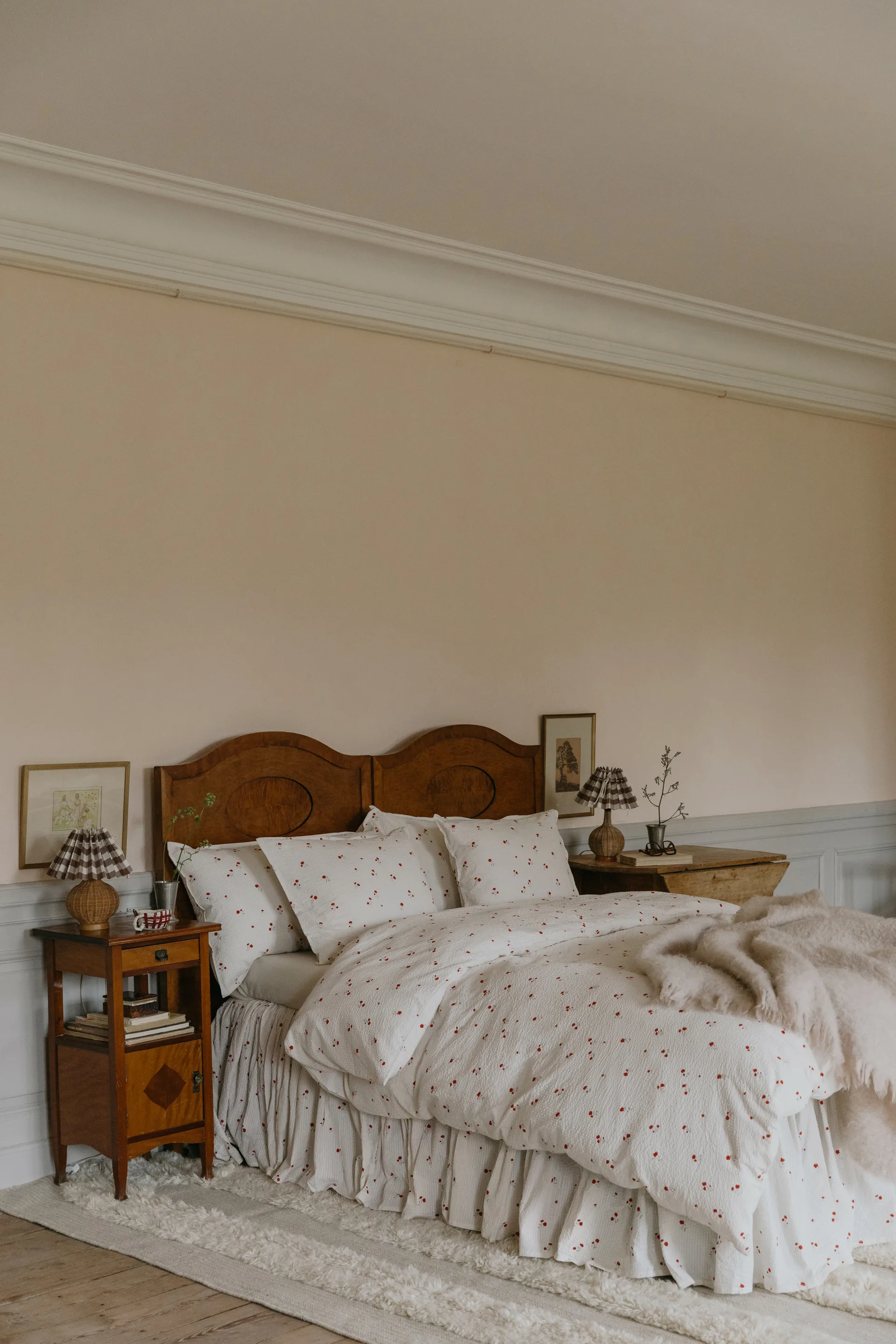 Faldón de cama Poppy Seersucker, 160x200x53 cm Garbo&Friends