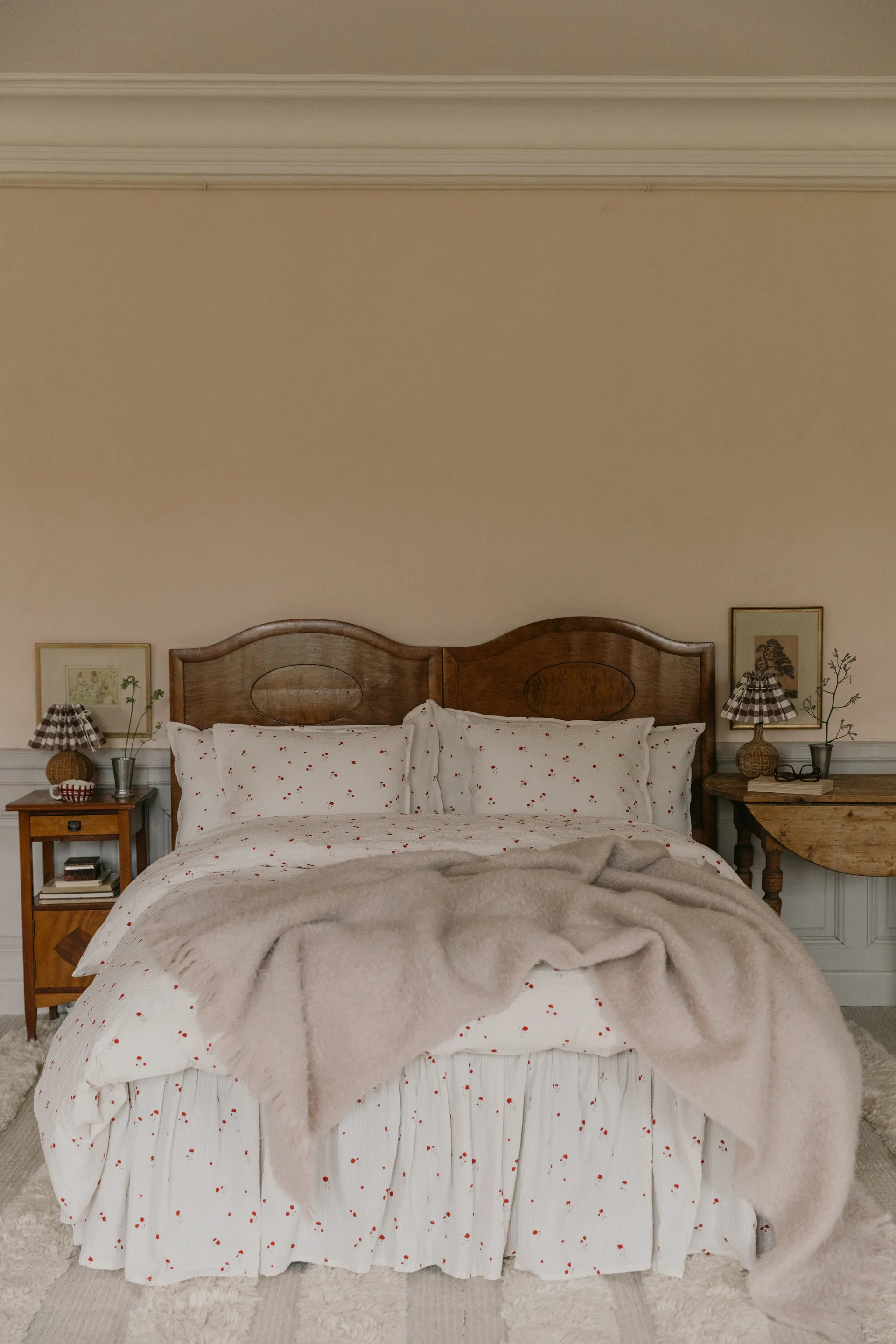 Faldón de cama Poppy Seersucker, 90x200x45 cm Garbo&Friends