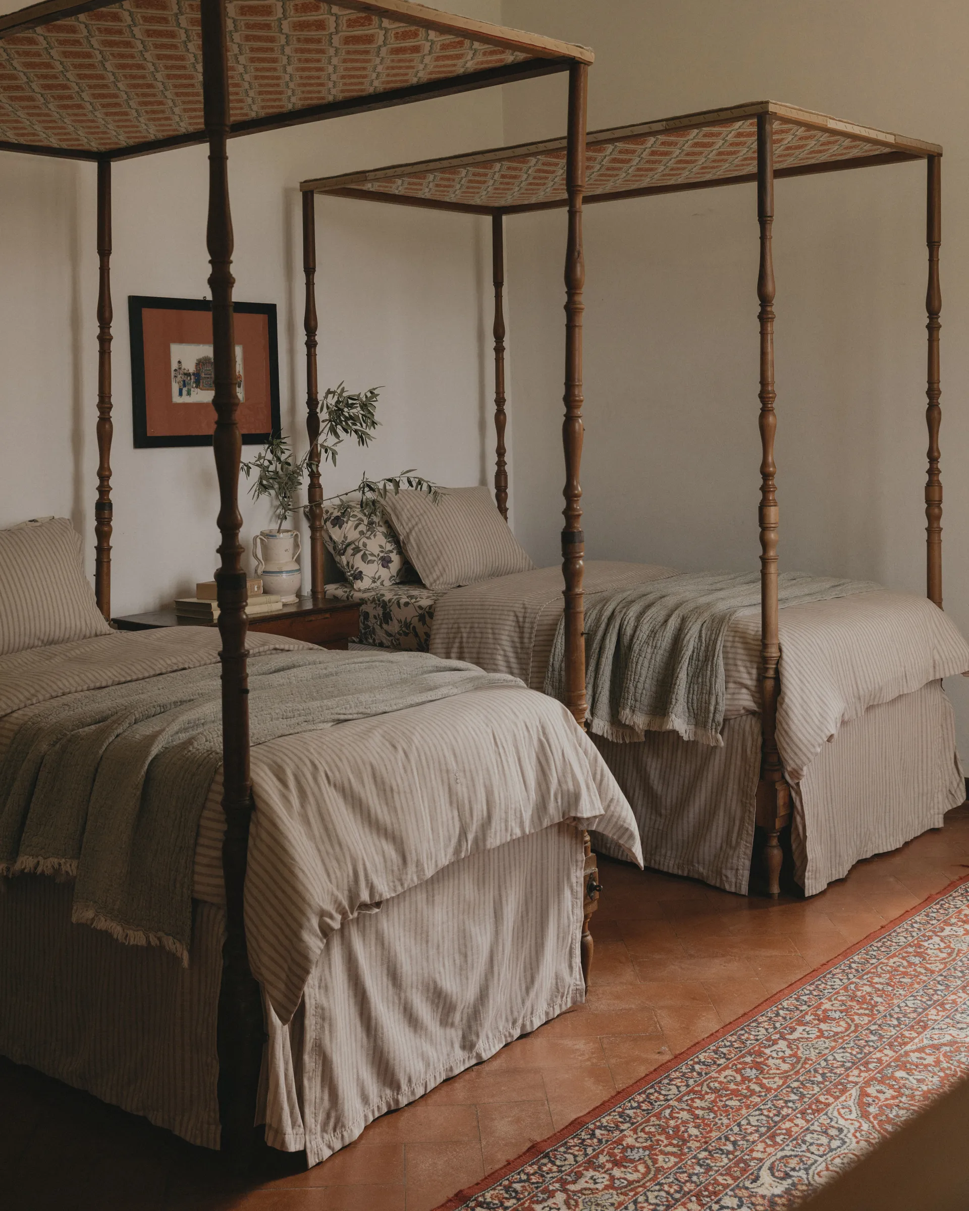 Faldón de cama Stripe Mauve, 140x200x53 cm Garbo&Friends