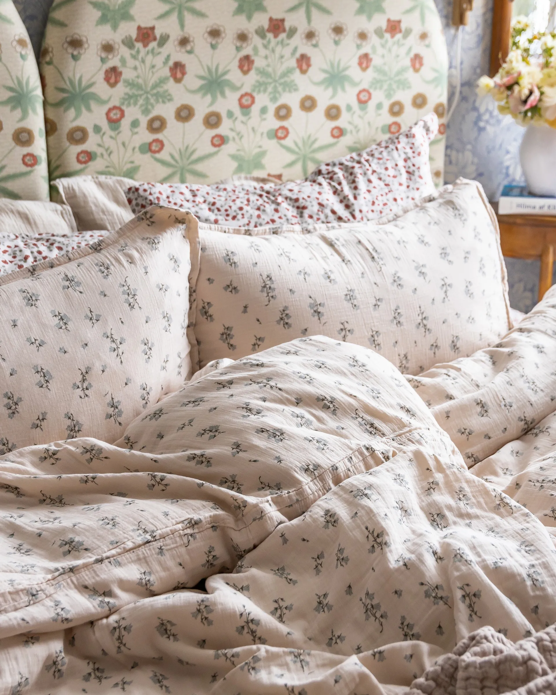 Funda de almohada Bluebell Muslin, 50x90 Garbo&Friends