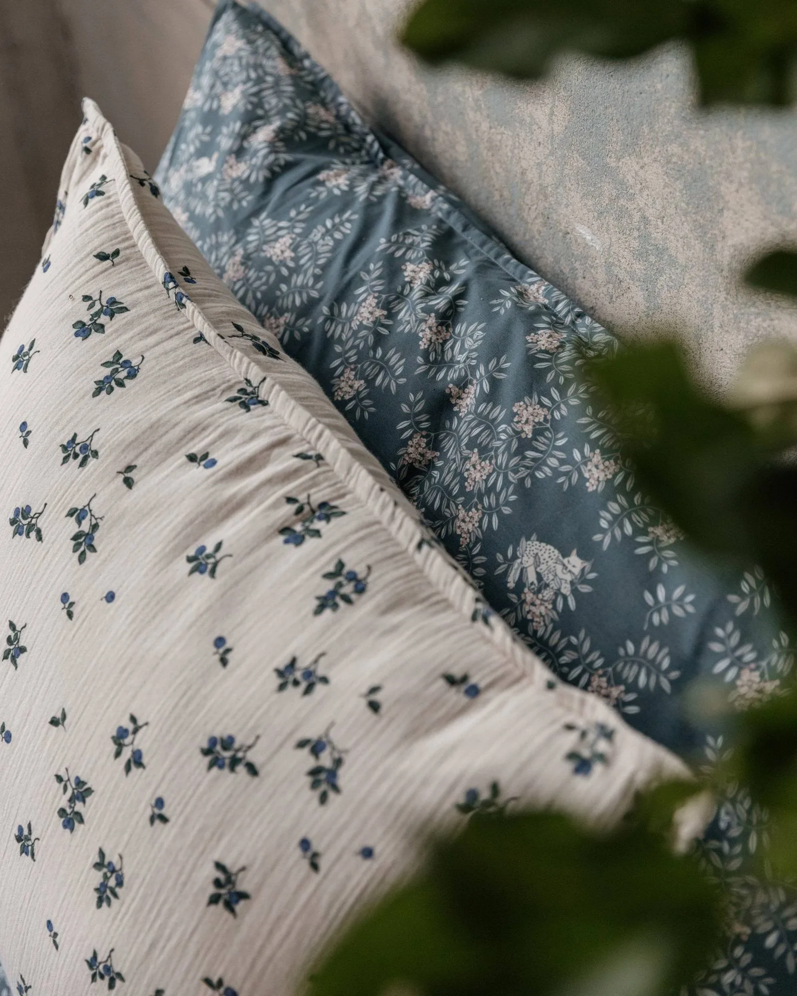 Funda de almohada Blueberry Muslin, 80x80 cm Garbo&Friends
