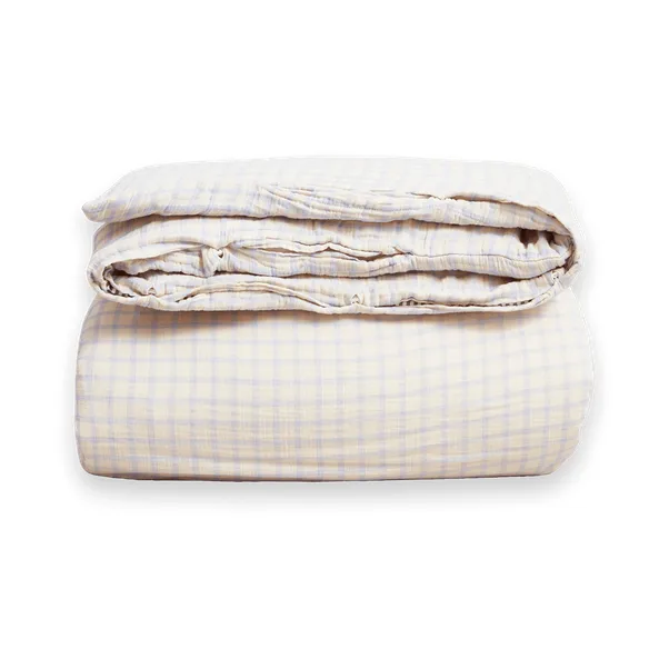 Funda nórdica doble Gingham Sky Blue Muslin - 240x220 cm - Garbo&Friends
