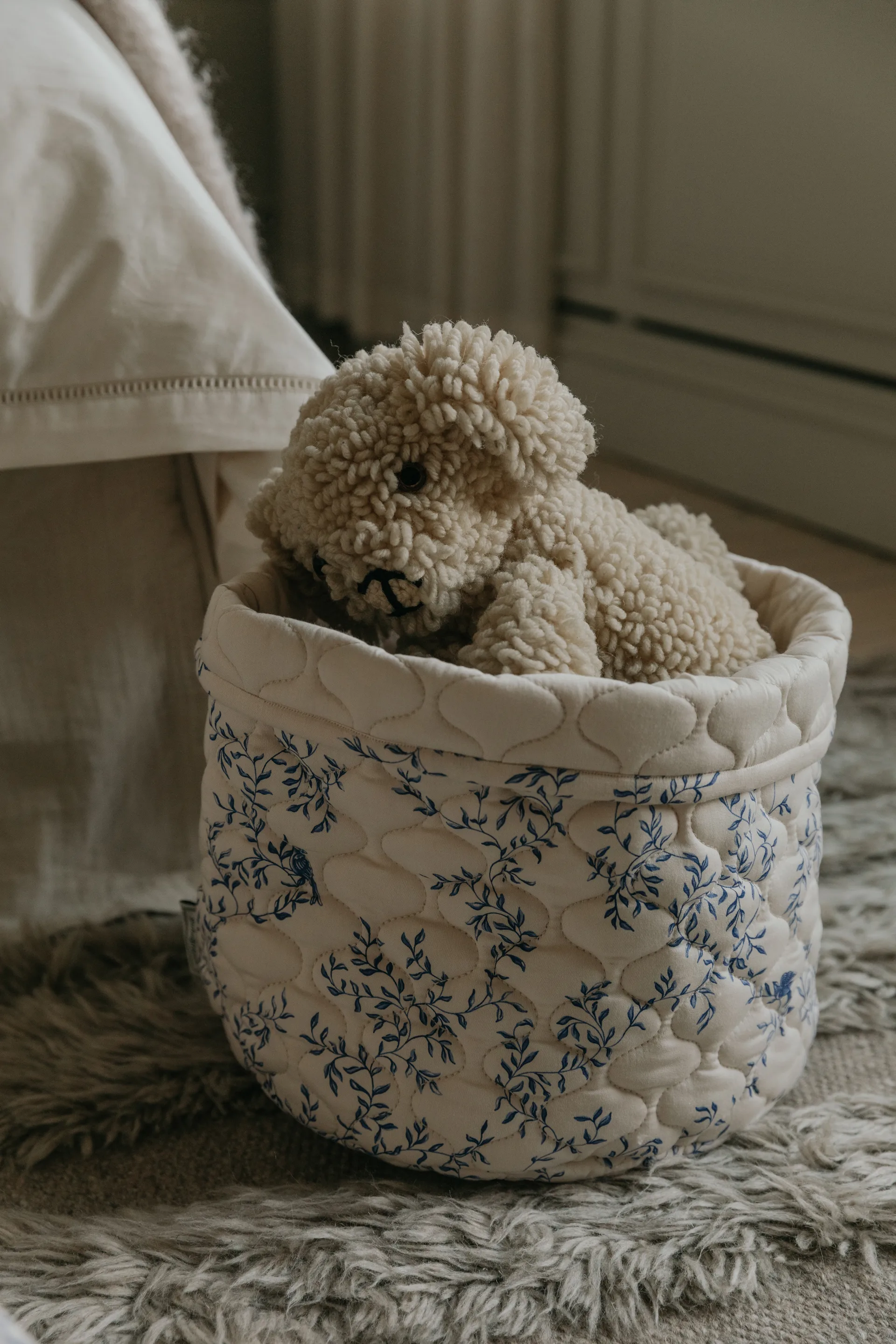 Jardim Satin cesta acolchada 2 piezas, 20xØ20 cm + 30xØ30 cm Garbo&Friends