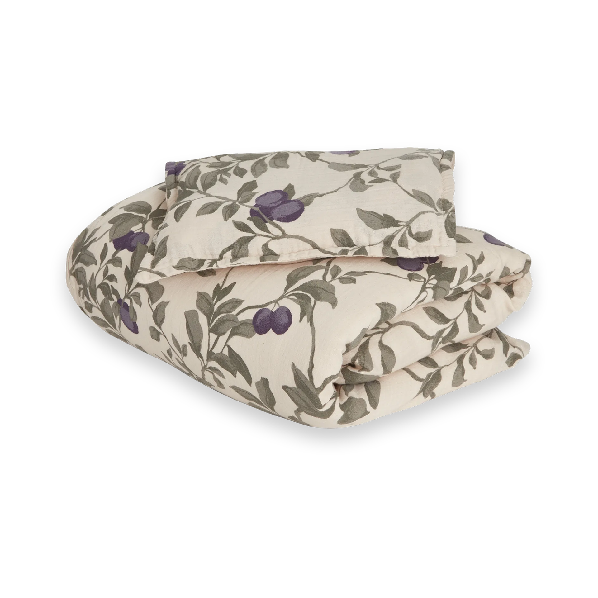 Juego de cama baby Plum Muslin, 70x80 cm/28x35 cm Garbo&Friends