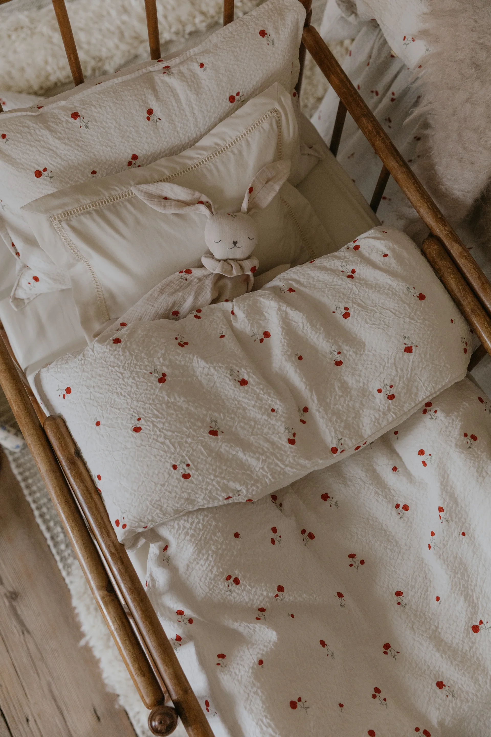 Juego de cama para bebé Poppy Seersucker, 70x80 cm/28x35 cm Garbo&Friends