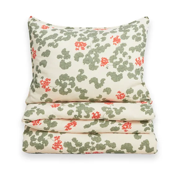 Juego de cama Pelargonium Muslin, 150x210 cm/50x60 cm Garbo&Friends