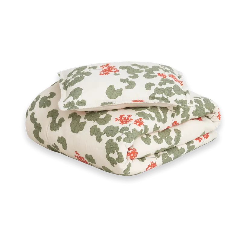 Juego de cama Pelargonium Muslin junior, 100x130 cm/35x55 cm Garbo&Friends