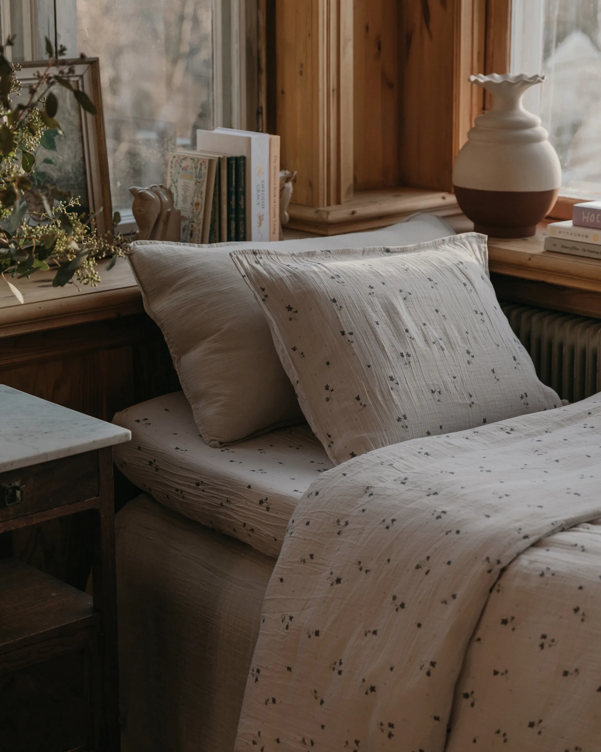 Juego de cama Viola Muslin, 150x210 cm/50x60 cm Garbo&Friends