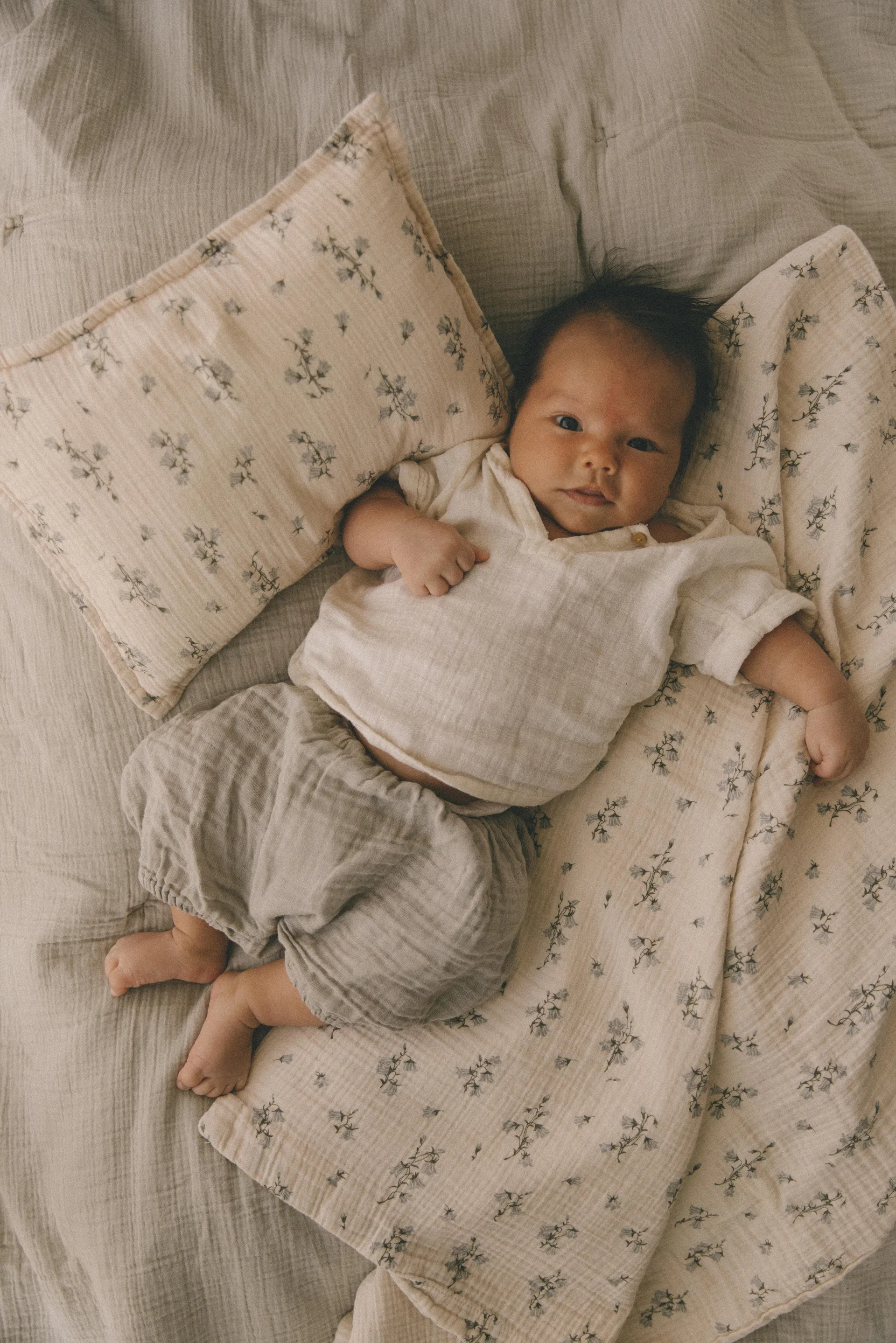 Juego de funda nórdica Bluebell Muslin baby, 70x80 cm/28x35 cm Garbo&Friends