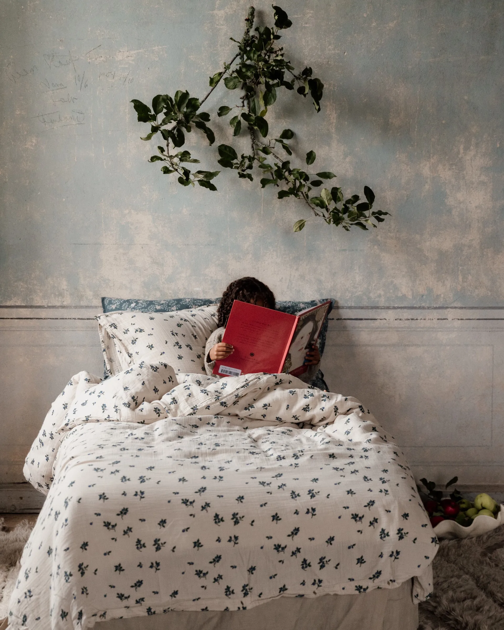 Juego de funda nórdica Blueberry Muslin, 150x210 cm/50x60 cm Garbo&Friends