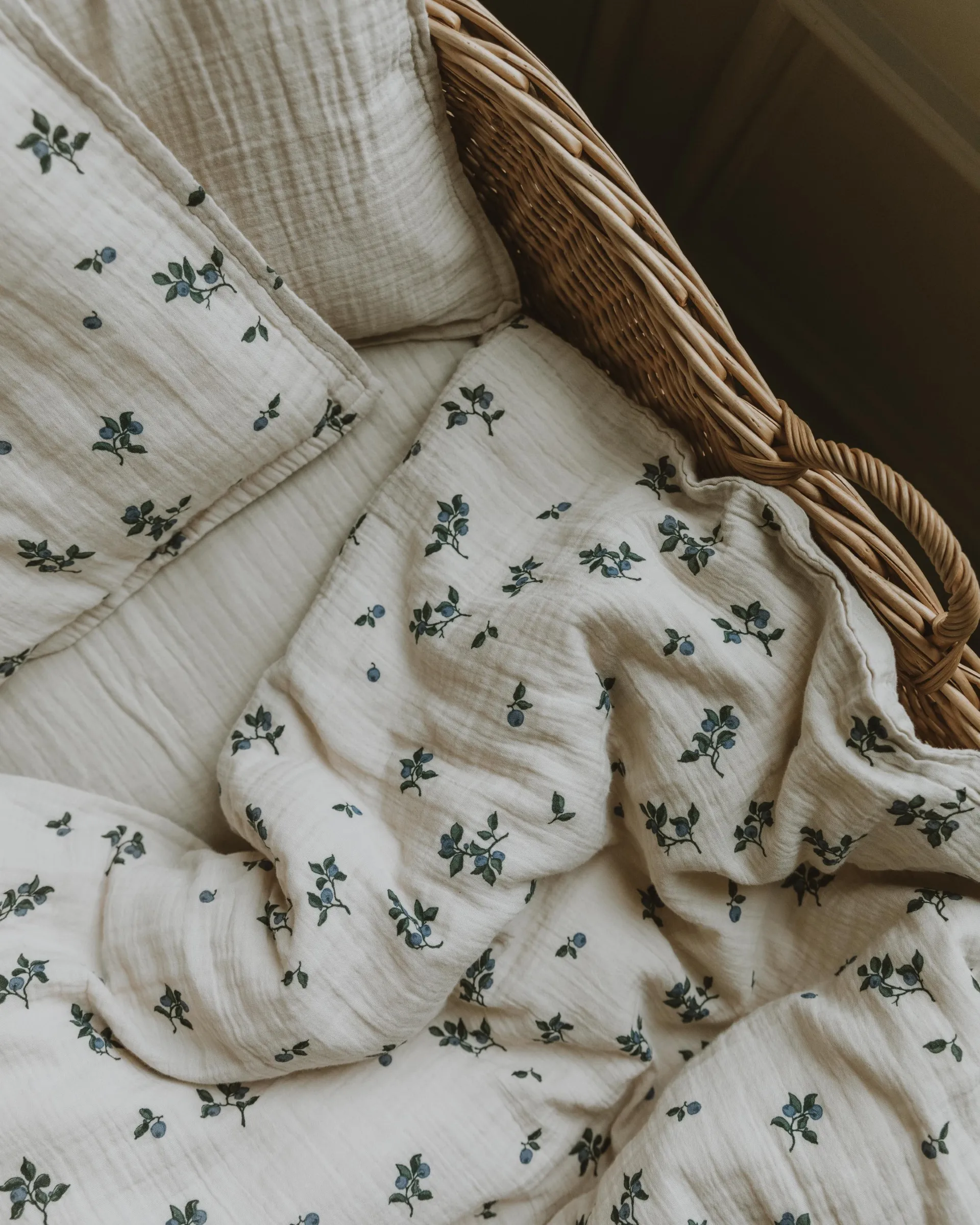 Juego de funda nórdica Blueberry Muslin baby, 70x80 cm/28x35 cm Garbo&Friends