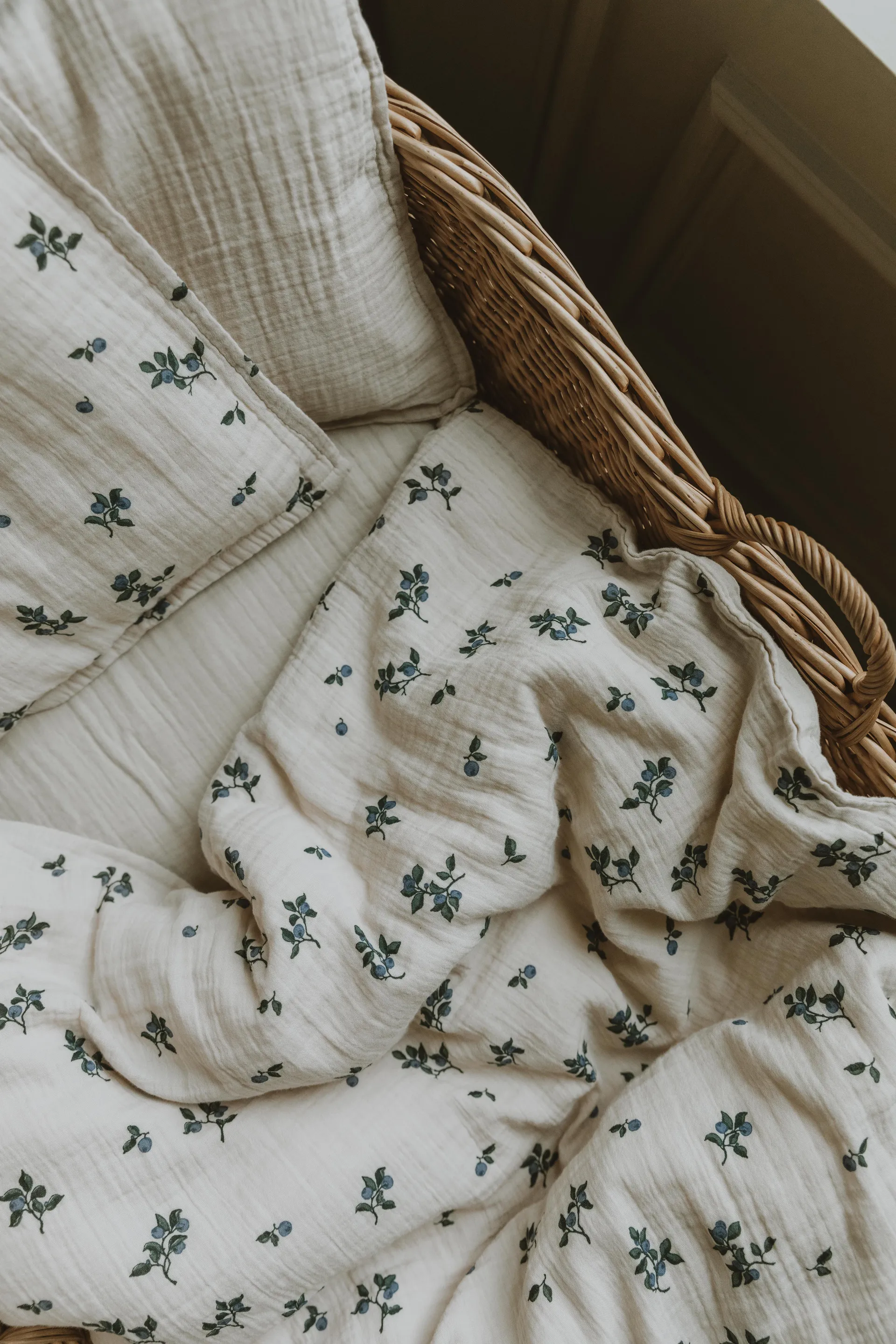 Juego de funda nórdica Blueberry Muslin baby, 70x80 cm/28x35 cm Garbo&Friends