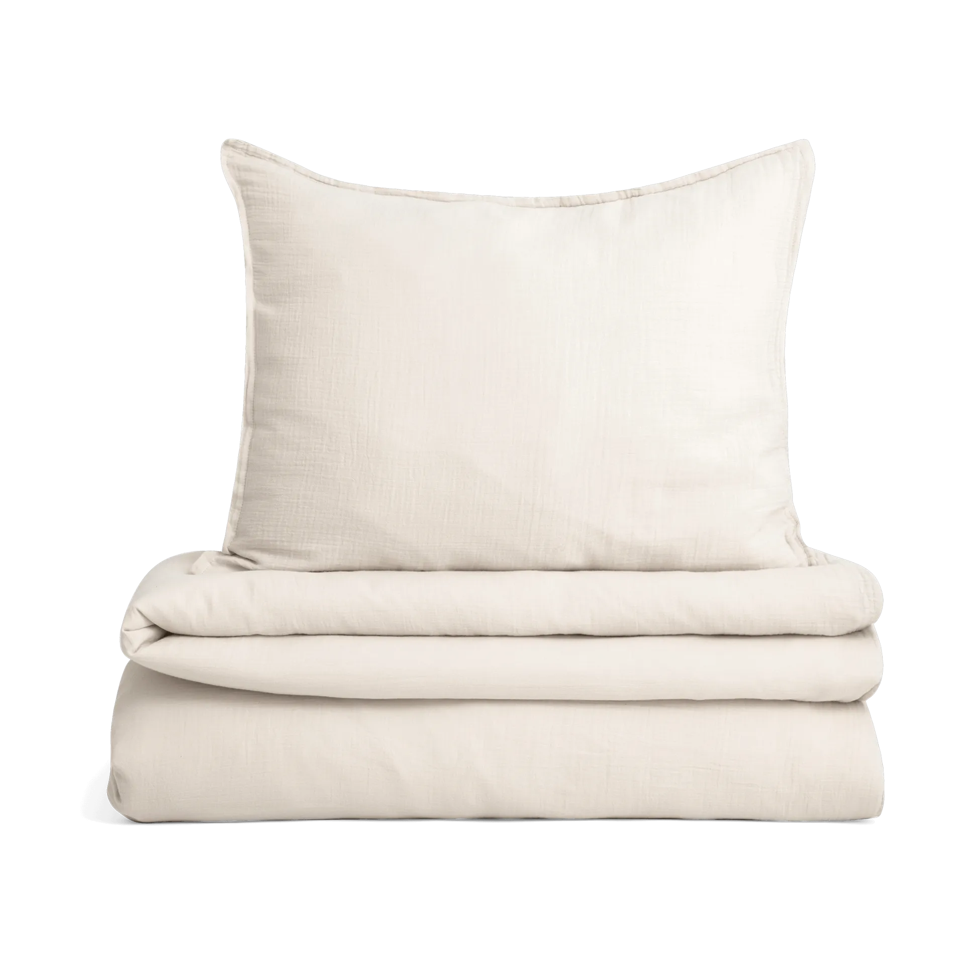 Juego de funda nórdica Eggshell Muslin, 150x210 cm/50x60 cm Garbo&Friends