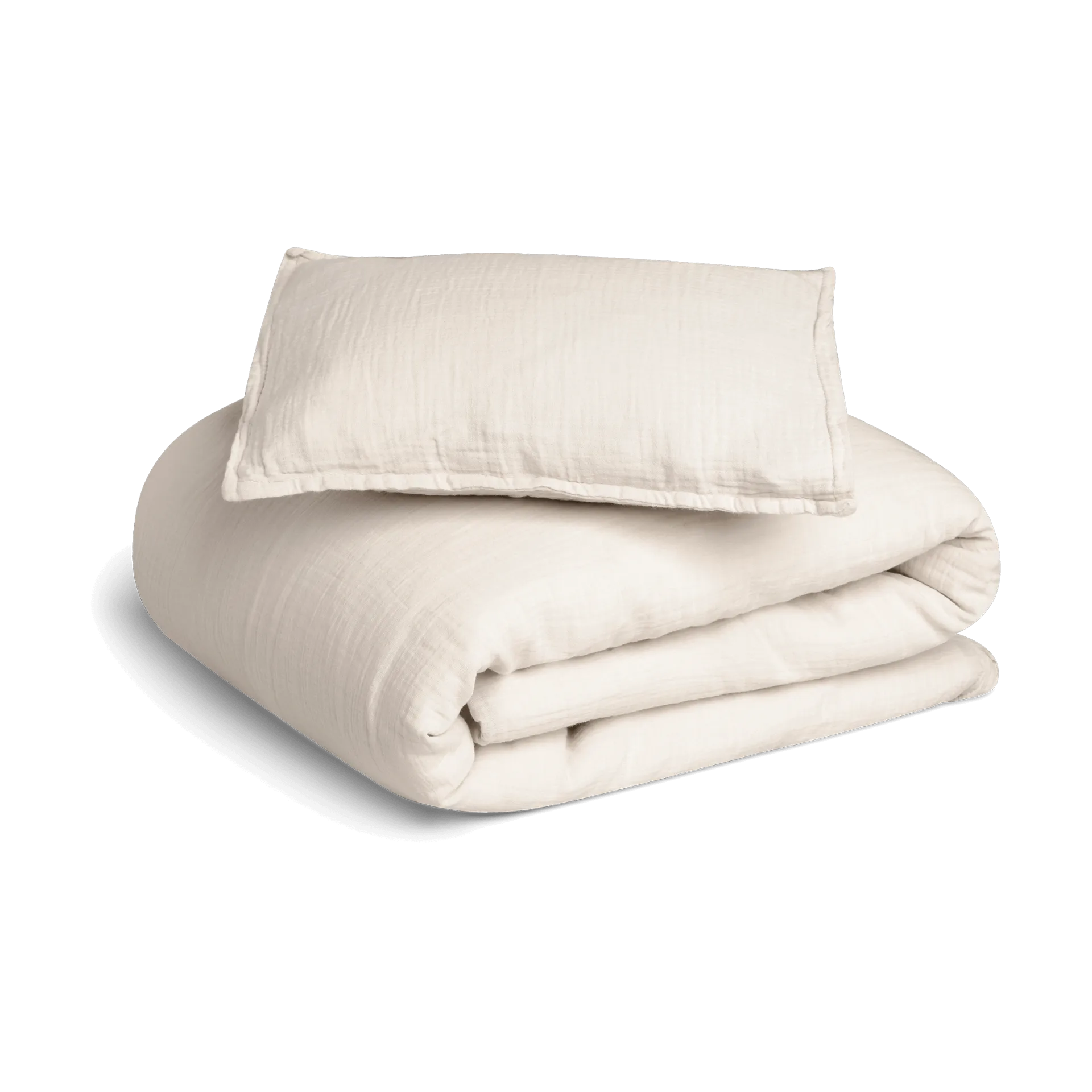 Juego de funda nórdica Eggshell Muslin junior, 100x130 cm/35x55 cm Garbo&Friends