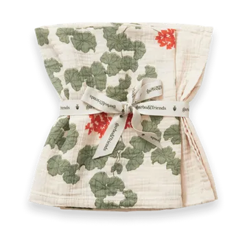 Mantas pequeñas Pelargonium Muslin 2 piezas - 60x60 cm - Garbo&Friends