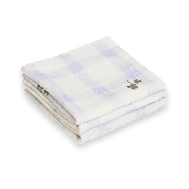 Paños Gingham Sorrel Blue Terry, 3-pack, 30x30 cm Garbo&Friends