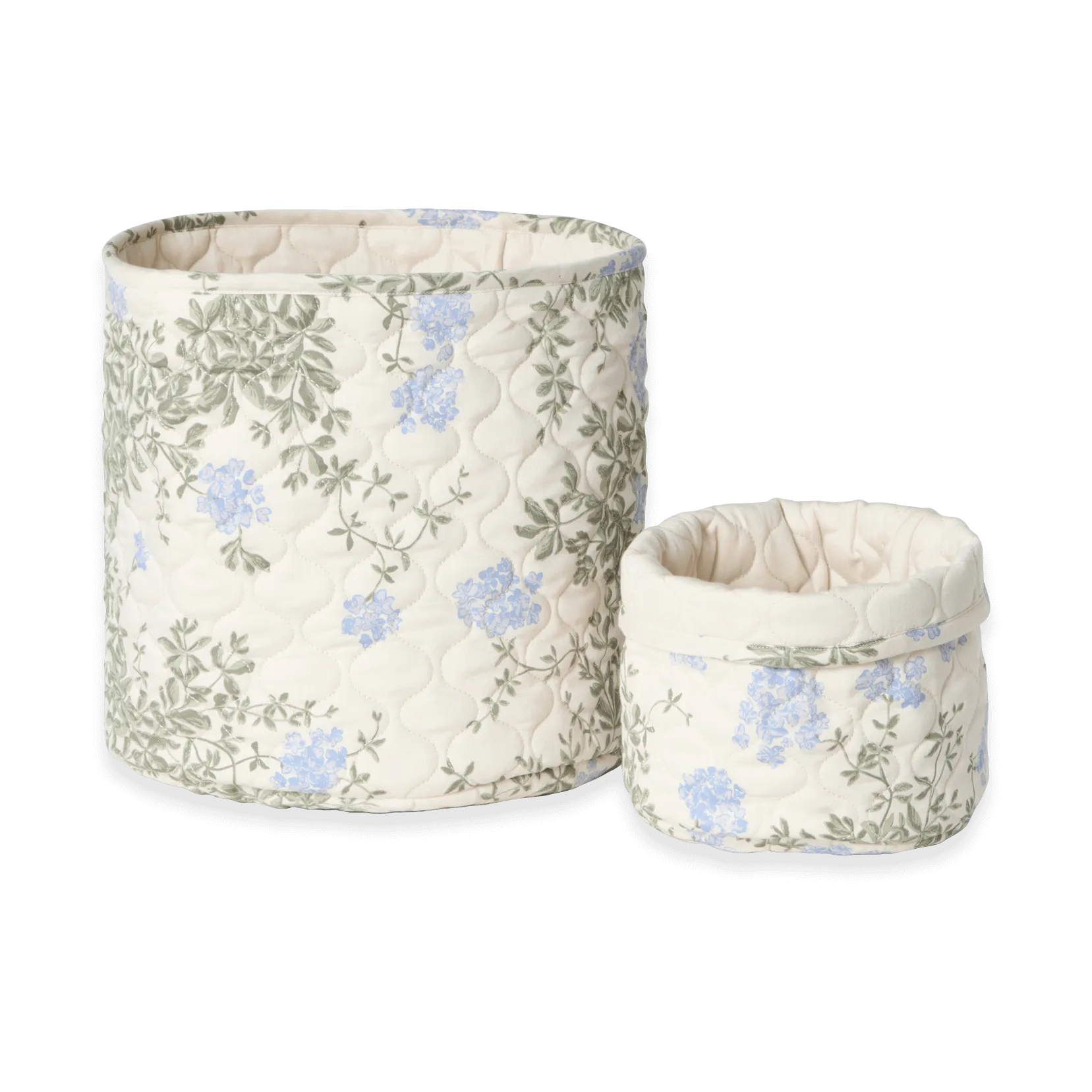 Plumbago Satin cesta acolchada 2 piezas, 20xØ20 cm + 30xØ30 cm Garbo&Friends