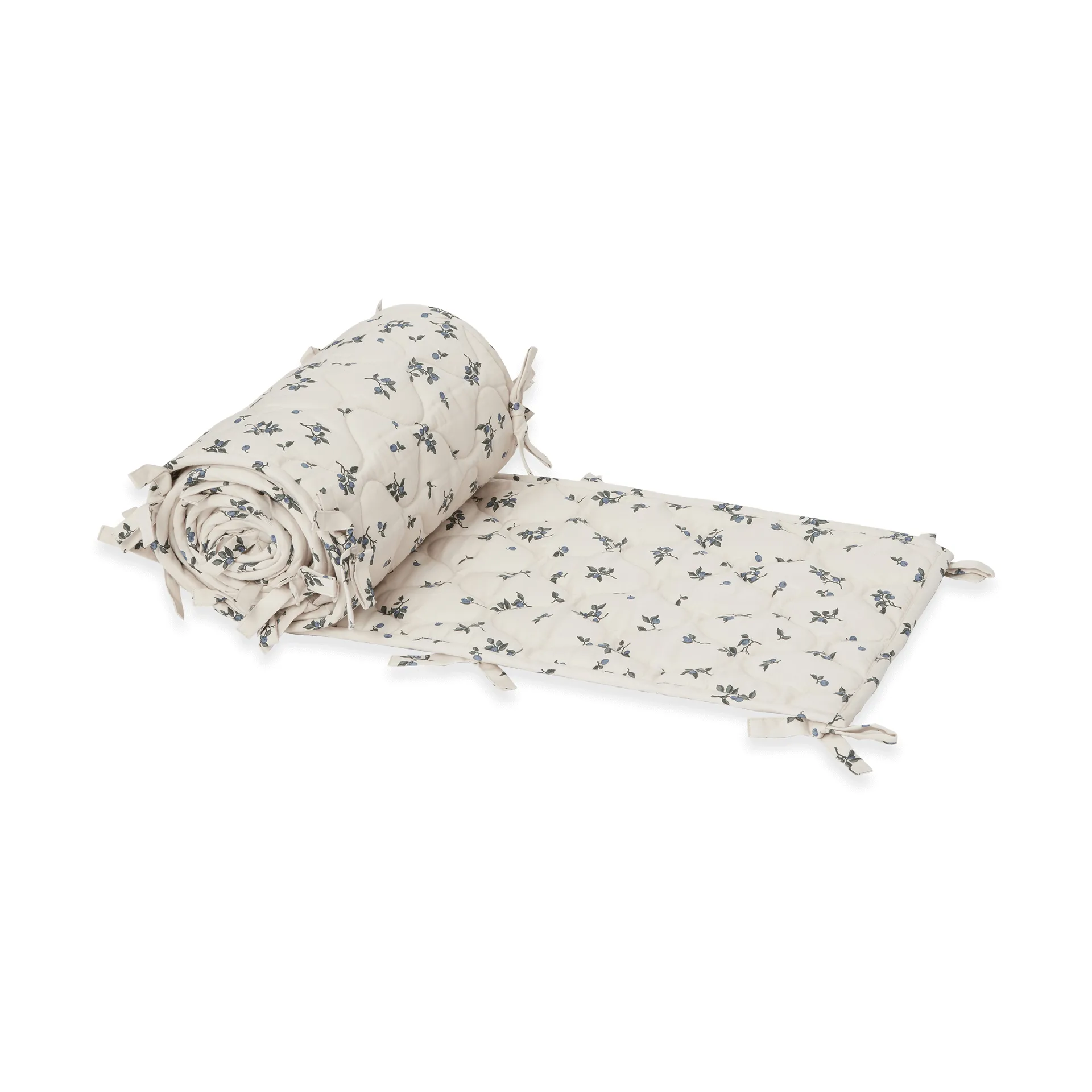 Protector de cuna acolchado Blueberry satin, 30x360 cm Garbo&Friends