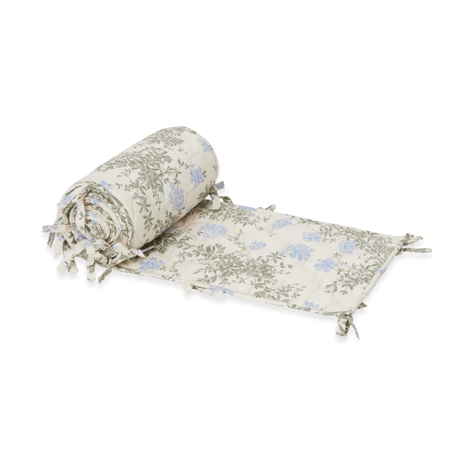 Protector de cuna acolchado Plumbago satin, 30x360 cm Garbo&Friends