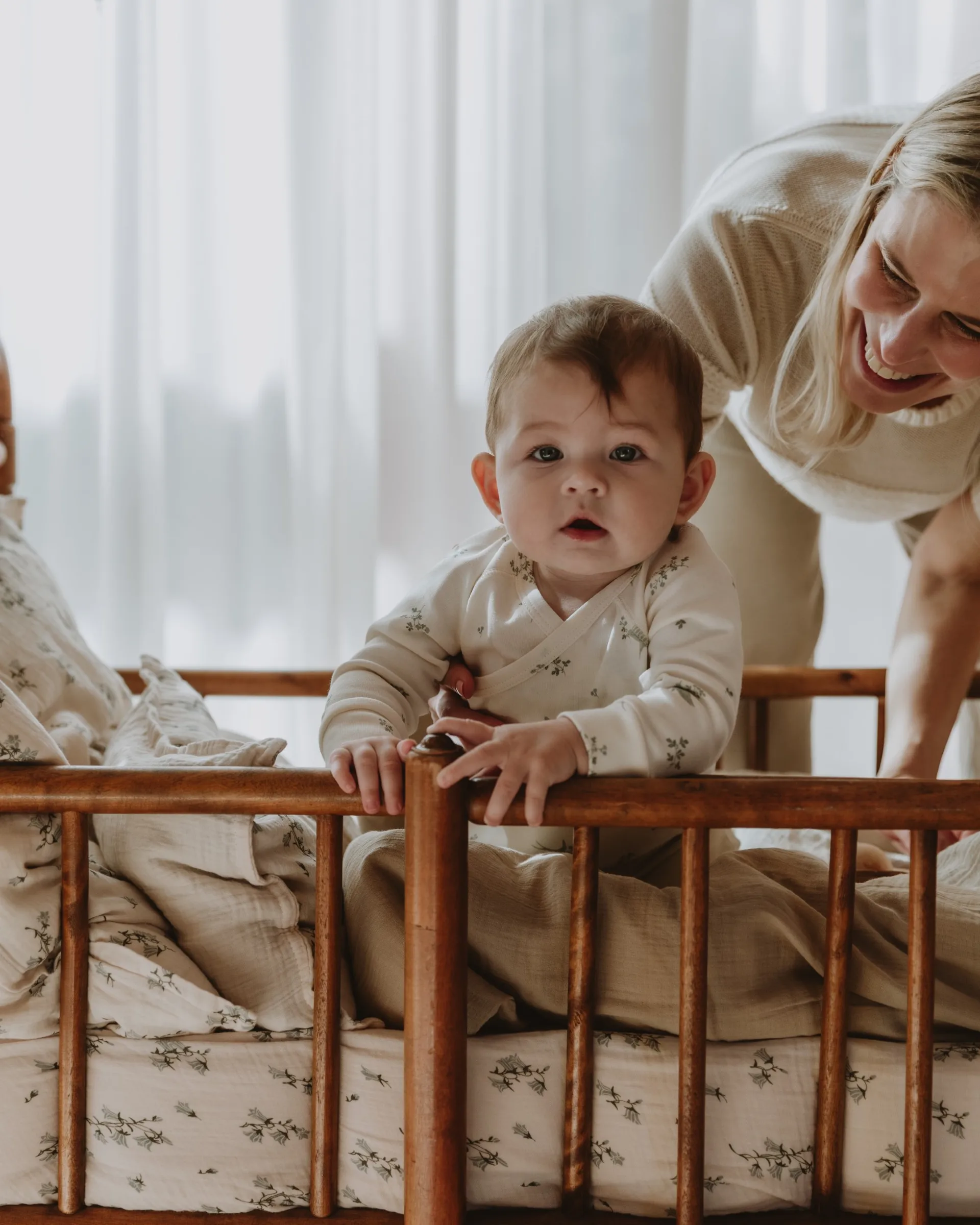 Sábana bajera Bluebell Muslin, 60x120x20 cm Garbo&Friends