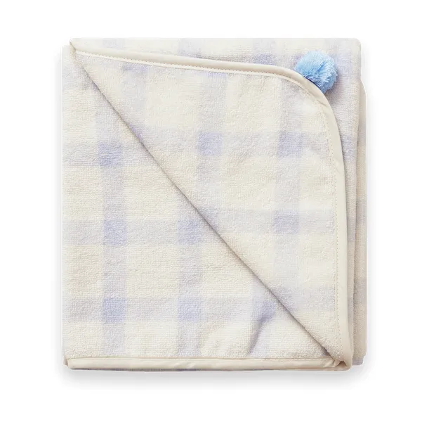 Toalla con capucha Gingham Sorrel Blue Terry, 80x80 cm Garbo&Friends