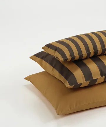 Cojín a rayas Garden Glory - Amarillo azafrán-marrón, 25x50 cm - Garden Glory