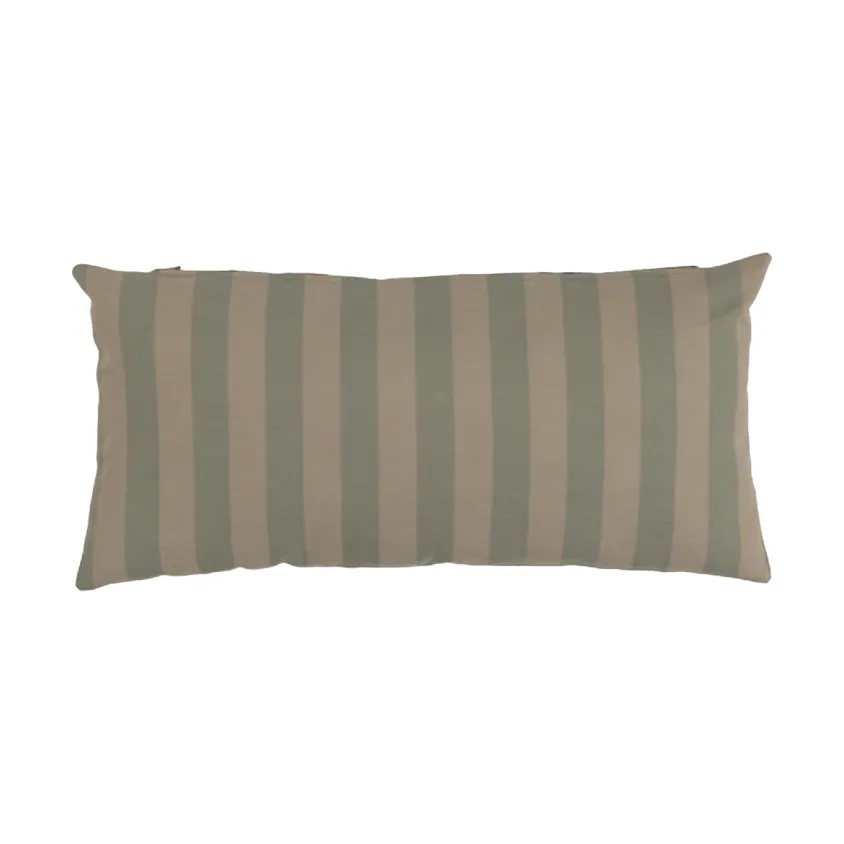 Cojín a rayas Garden Glory, Verde eucalipto-beige, 25x50 cm Garden Glory