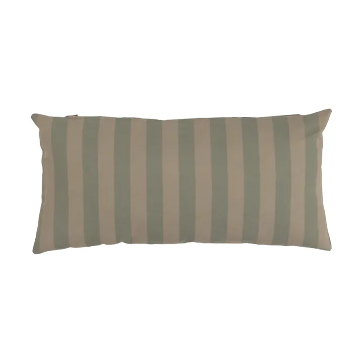 Cojín a rayas Garden Glory - Verde eucalipto-beige, 25x50 cm - Garden Glory