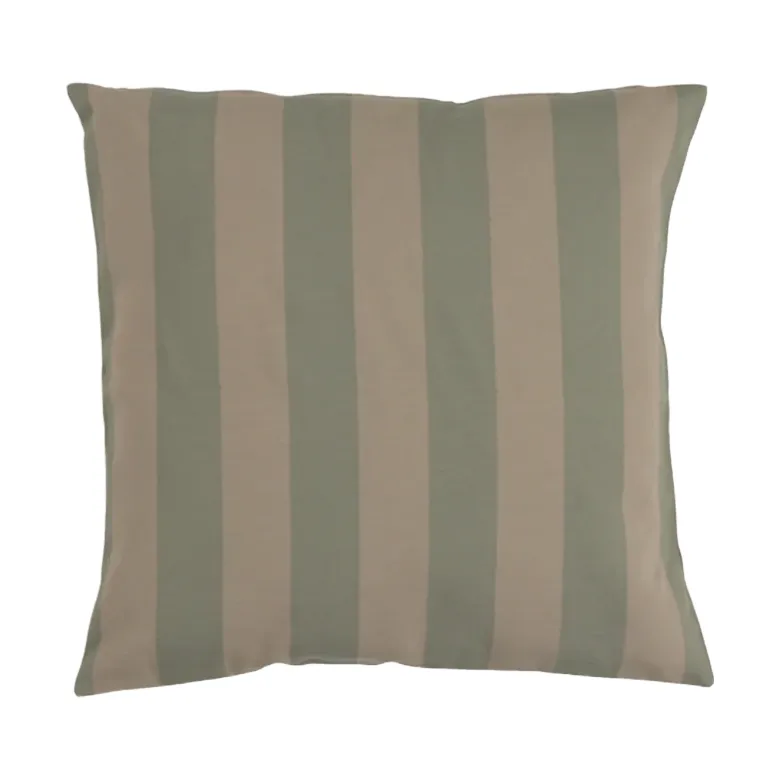 Cojín a rayas Garden Glory, Verde eucalipto-beige, 50x50 cm Garden Glory