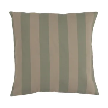 Cojín a rayas Garden Glory - Verde eucalipto-beige, 50x50 cm - Garden Glory