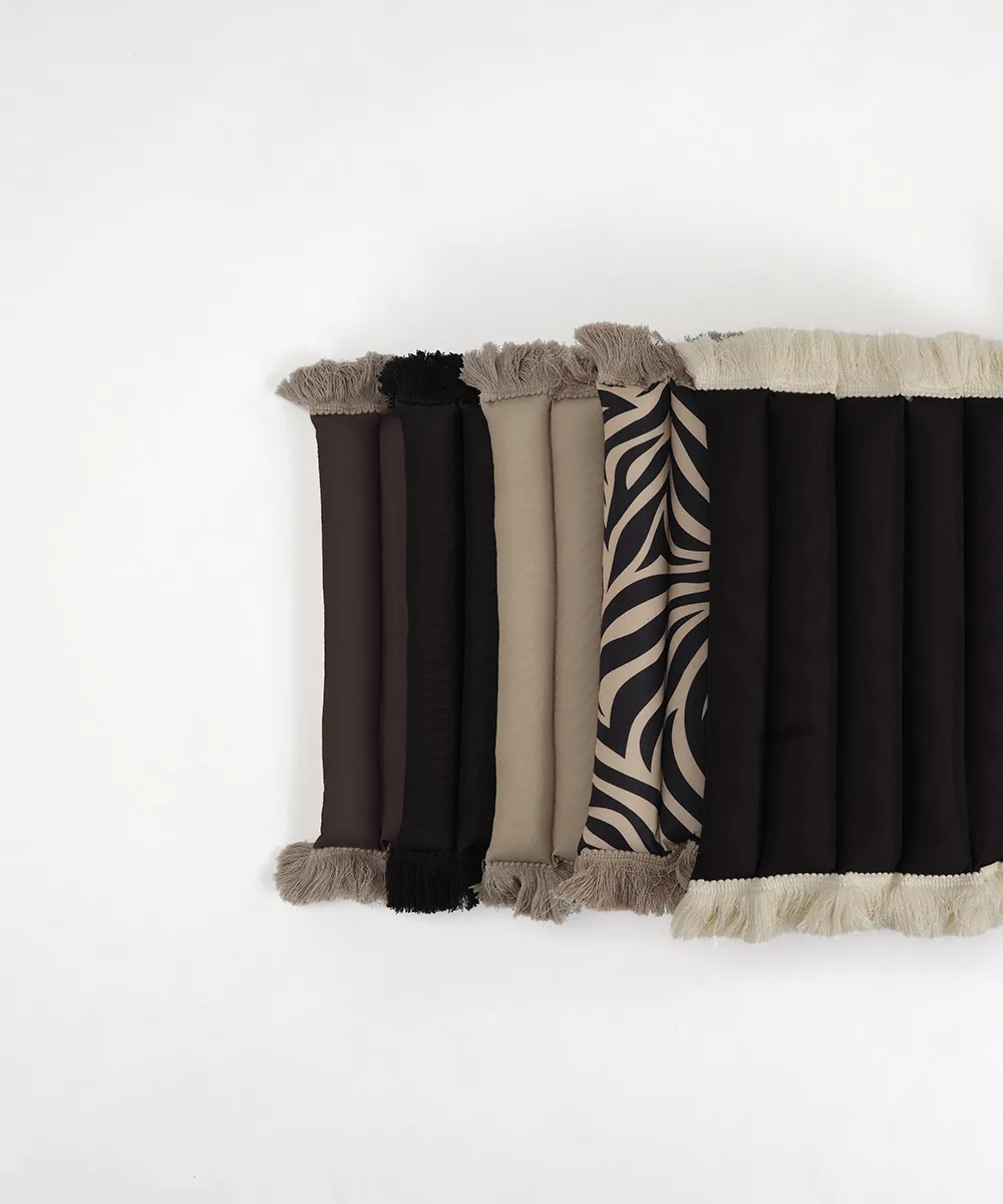 Cojín de asiento Garden Glory con flecos, Beige, flecos beige, 38x120 cm Garden Glory